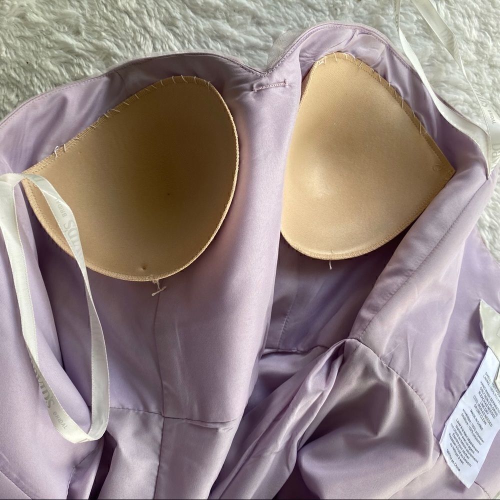 David’s Bridal strapless Chiffon bridesmaids dress - Picture 7 of 9